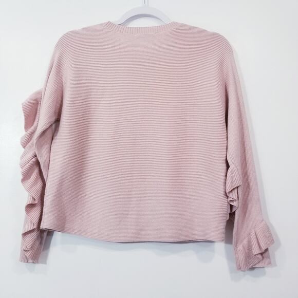 Ann Taylor Ruffle Knit Sweater Blouse - Picture 2 of 10